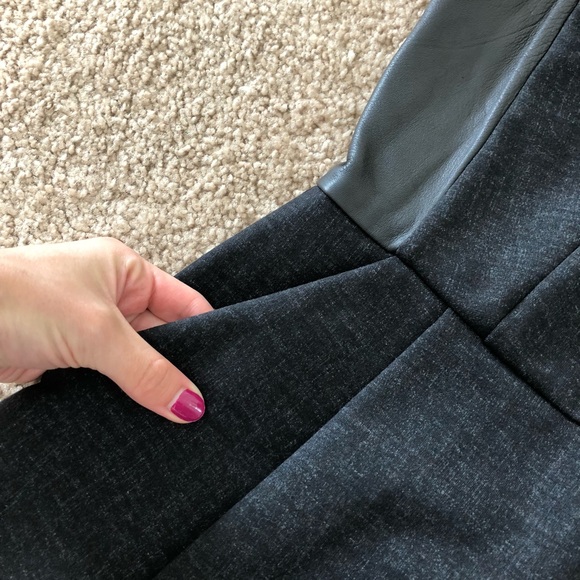 Madewell Leather-Inset Ponte Dress - Picture 8 of 8